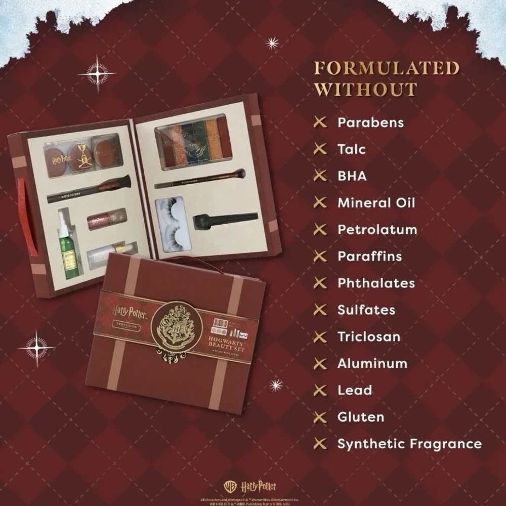Profusion Cosmetics Harry Potter‎ Holiday - Hogwarts Beauty 9PC Set Trunk NEW